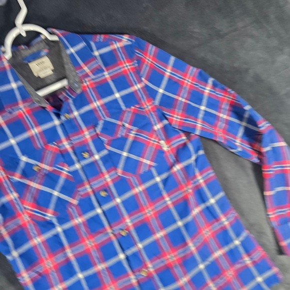 Vans Plaid Flannel Shirt Long Sleeve Button Up Western Style‎ Mens Small - Picture 1 of 8